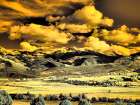 USA-Colorado Infrared of view of Mount Sneffels and Aspen trees Art Print